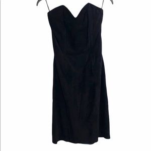 Morgan Taylor strapless suede dress